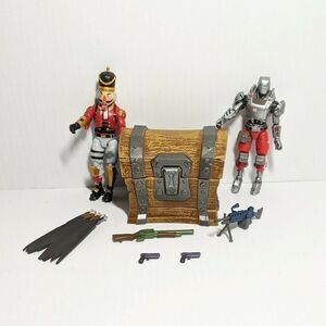 Jazwares Fortnite Lot, A.I.M., Crackshot Nutcracker, Chest, Weapons